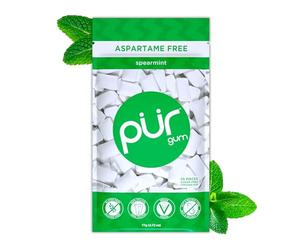 PUR Gum | Chicle Sin Azúcar | 100% Xilitol | Vegano, Sin Aspartamo, Sin Gluten y Apto Para Diabéticos | Chicle con Sabor Natural a Spearmint, 55 Piezas (Paquete de 1)
