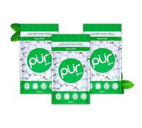 PUR Gum | Chicle Sin Azúcar | Con Xilitol | Vegano, Sin Aspartamo y Sin Gluten | Chicle Natural Con Sabor a Spearmint, 55 Piezas (Paquete de 3)