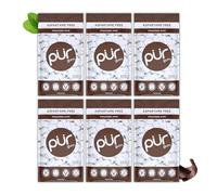 PUR Gum chicle sin azúcar con xilitol, vegano, sin aspartamo y sin gluten, sabor chocolate mint, 55 piezas (paquete de 6)
