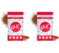 PUR Gum chicle sin azúcar con xilitol, vegano, sin aspartamo y sin gluten, sabor cinnamon, 55 piezas (paquete de 2)