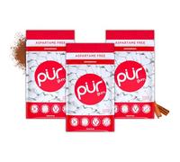 PUR Gum chicle sin azúcar con xilitol, vegano, sin aspartamo y sin gluten, sabor cinnamon, 55 piezas (paquete de 3)