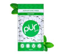 PUR Gum chicle sin azúcar con xilitol, vegano, sin aspartamo y sin gluten, sabor spearmint, 55 piezas (paquete de 1)