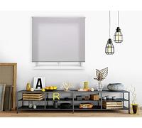 PUR LINE | Estor Enrollable Tamaño 130x175 cm Ancho x Alto Regulación de Luz - Estor Translúcido Tamaño Tela 127x170 cm Color Plata Instalación Pared o Techo