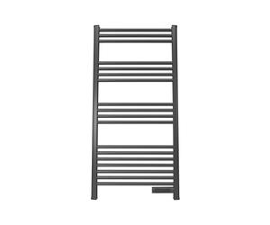 PUR LINE | Radiador NTW-11G Toallero Eléctrico de Aluminio Gris 500W con Temporizador - Radiador secatoallas eléctrico diseño Escalera, calefacción eficiente y protección IP22