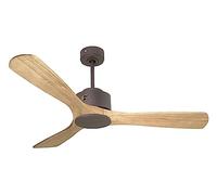 PUR LINE | Ventilador de Techo ø132 cm con Wifi Motor DC Reversible Hypersilence Chocolate | Modo Verano/Invierno, Termostato Inteligente, Control por App, Palas Madera Balsa