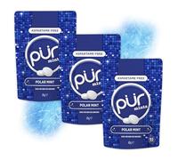 PUR Mints | Caramelos de menta Sin Aspartame | Endulzados con Xilitol | Sin Azúcar, Veganas, Sin Gluten | Sabor Natural a Menta Polar | 65 unidades en bolsa resellable (Pack de 3)