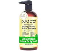 Pura D'Or Original gold label anti-adelgazamiento champú clínicamente probado, una infusión de aceite de argán, biotina, libre de sulfatos, todo tipo de cabello, 473 ml (embalaje pueden variar)