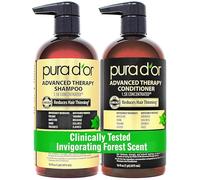 Pura D'Or Terapia sistema avanzado de champú y acondicionador - aumenta el volumen, fuerza y ??brillo, sulfato libre, hecho con aceite de argán, hombres y mujeres, 473 ml (embalaje pueden variar)