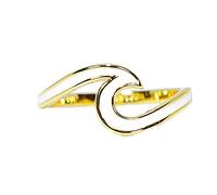 Pura Vida Anillo de plata o oro esmaltado, base de latón, chapado en rodio, tamaños 5 - 9