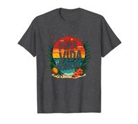 Pura Vida Boricua: Paraíso Tropical Orgullo Puertorriqueño Camiseta, Hombre, Jaspeado Oscuro, M
