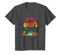 Pura Vida Boricua: Paraíso Tropical Orgullo Puertorriqueño Camiseta, Niños, Jaspeado Oscuro, 2 años