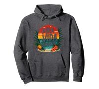 Pura Vida Boricua: Paraíso Tropical Orgullo Puertorriqueño Sudadera con Capucha, Unisex para Adultos, Jaspeado Oscuro, L