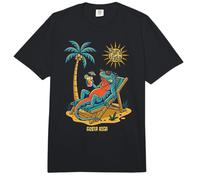 Pura Vida Costa Rica Iguana en la Playa Comfort Colors Adult Heavyweight T-Shirt