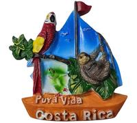 Pura Vida Costa Rica - Imán 3D para nevera, recuerdo de viaje, decoración magnética para nevera, colección artesanal