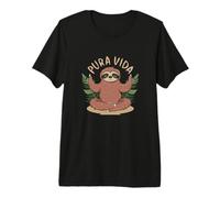 Pura Vida Costa Rica Meditación Yogui Perezoso - Costa Rica Camiseta Premium