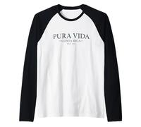 Pura Vida Costa Rica - Simple Pura Vida Costa Rica CV14X Camiseta Manga Raglan