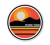 Pura Vida Costa Rica Sticker Decal Sunset Good Vibes