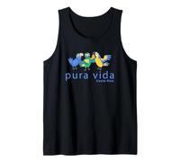 Pura Vida Loros Costa Rica Aves Camiseta sin Mangas