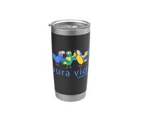 Pura Vida Loros Costa Rica Aves Vaso térmico de acero inoxidable de doble pared