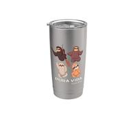 Pura Vida Sloths Vaso térmico de acero inoxidable de doble pared