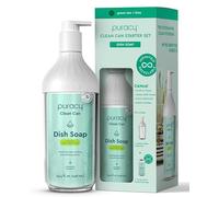 Puracy Juego de iniciación de latas de jabón natural para platos, jabón para lavar platos a base de plantas, jabón para lavar platos no tóxico, jabón líquido natural para lavar platos como se ve en