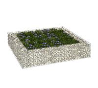 puraday Arriate de Gaviones de Acero Galvanizado 100x100x20 cm Cestas De Gaviones Arriate de Jardín Arriate Rectangulares Exterior Gavión de Piedra Muro Gaviones