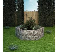 puraday Arriate Hexagonal de Gaviones 160x140x50 cm Ganchos de Gaviones Arriate de Jardín Gavión de Piedra Muro de Gaviones Arriate Piedra Arriate de Gaviones de Acero Cestas de Gaviones