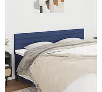 puraday Cabecero de cama Altura Ajustable Accesorios de cama 2 Piezas Excelente Soporte Muebles de Dormitorio Revestimiento de Pared Diseño Elegante Azul 100 x 5 x 78/88 cm