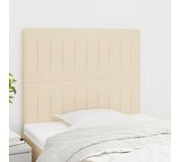 puraday Cabecero de cama Altura Ajustable Accesorios de cama Excelente Soporte 2 Piezas Muebles de Dormitorio Diseño Elegante Revestimiento de Pared Crema 80 x 5 x 78/88 cm