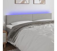 puraday Cabecero de cama Altura Ajustable Accesorios de cama LED Cabecero Excelente Soporte Muebles de Dormitorio Diseño Elegante Revestimiento de Pared Gris Claro 200 x 5 x 78/88 cm