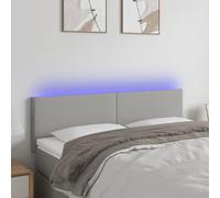 puraday Cabecero de cama Altura Ajustable Accesorios de cama LED Cabecero Excelente Soporte Muebles de Dormitorio Diseño Elegante Revestimiento de Pared Gris Claro 144 x 5 x 78/88 cm