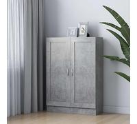 puraday Librería para salón, librería, color gris hormigón, 82,5 x 30,5 x 115 cm, estantería para DVD, material de madera, industrial, estudio, muebles, estanterías de oficina, aparador, madera,