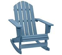 puraday Silla mecedora Adirondack de madera maciza de abeto azul, 70 x 91,5 x 92 cm, para balcón, silla de jardín, silla de jardín con respaldo alto, para patio, terraza, jardín, diseño elegante