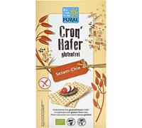 Pural Croq' Hafer Bio - Pan Crujiente Sin Glutén - Sésamo e Chia - 160 g Pural
