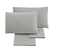 Puraluna Cuore - Juego de sábanas para cama de matrimonio, 160 x 200 cm, fabricado en Italia, sábana bajera ajustable H30 (perla, matrimonial largo)