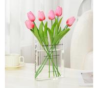 Puransen Jarrón de Libro para decoración estética de habitación, jarrón acrílico Decorativo de Sabor artístico y Cultural, Acento único para el hogar/Dormitorio/Oficina, un Libro sobre Flores (Color