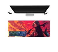 PUrar Japanese Anime Uchiha Itachi Large Multifunction Gaming Alfombrilla de ratón, 800 x 300 x 3 mm, Alfombrilla de ratón Teclado Gaming Impermeable y Base de goma Antideslizante Superficie Texturada