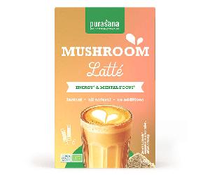 Purasana Organic Mushroom Latte Instantáneo 6 x 10 g