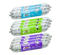 PURBELLO Rollo para Perros, Comida húmeda, Paquete Mixto, 3 Caballos, 3 Cabras, 2 corderos, Comida monoproteína para Perros con Alto Contenido de Carne, Resistente a Cortes y sin Cereales (8 x 400 g)