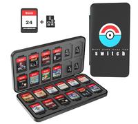 PURBHE Switch - Funda de juego para Nintendo Switch 1 y 2, soporte portátil para juegos Nintendo Switch con 24 ranuras para cartuchos y 24 ranuras para tarjetas Micro SD, accesorios para Nintendo 1 y