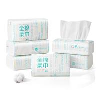 Purcotton - Toalla facial desechable, toallitas secas 100% algodón, tejido de algodón biodegradable y sin perfume, paños faciales de 600 unidades para quitar maquillaje, cuidado de la piel, viajes, 20