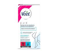 Veet Pure Cera Fría Corporal Piel Sensible Bandas 16uds