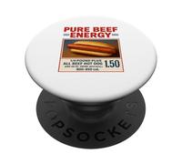 Pure Beef Energy I Got That Dog In Me Hot Dogs Combo PopSockets PopGrip Adhesivo