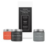 Pure Body Naturals Face Mask Set - Incluye mscara de arcilla de mscara de barro natural y mscara facial de carbn - Regalo de autocuidado facial p