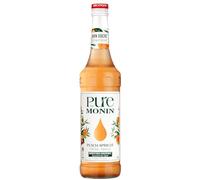 Pure by MONIN Melocotón - Albaricoque (1 x 0,7 l) - Concentrado sin azúcar añadido para cócteles y bebidas de verano con auténtico sabor a fruta