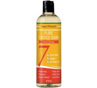 Pure Castile Soap Sweet Orange - No Palm Oil GMO-Free - Gentle Liquid Soap For Sensitive Skin & Baby Wash - All Natural Vegan Formula with