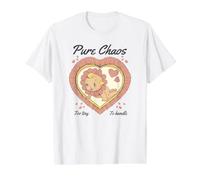 Pure Chaos Too Tiny To Handle Baby Retro Vintage Kitsch Art Camiseta gráfica económica, Hombre, Blanco, S
