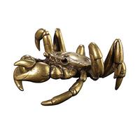 Pure Cobre Crab Statue Escultura Estatuilla de Animales Figurina de latón Cubierta de Maceta de Hierro Soporte de casa Modernidad Sala de Estar Estudio Estudio Decoración de té Decoración de Mascotas