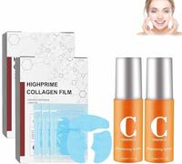 Pure Collagen Films, Melting Collagen Film - Soluble Nano Collagen Mask, Highprime Collagen Film Face Mask, Korea Highprime Collagen Soluble Film, Collagen Hydrating Face Mask (2 Set)
