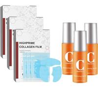 Pure Collagen Films,Pure Collagen Mask,Highprime Collagen Film Kit,Korean Technology Soluble Collagen Film,Collagen Mask Kit (Mask + Spray) (3set)